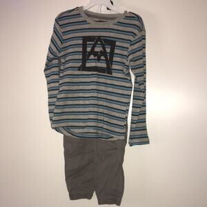 Avalanche Long Sleeve Shirt Gray Khaki Pants BOY Size Medium Youth Kid NEW (5/6)
